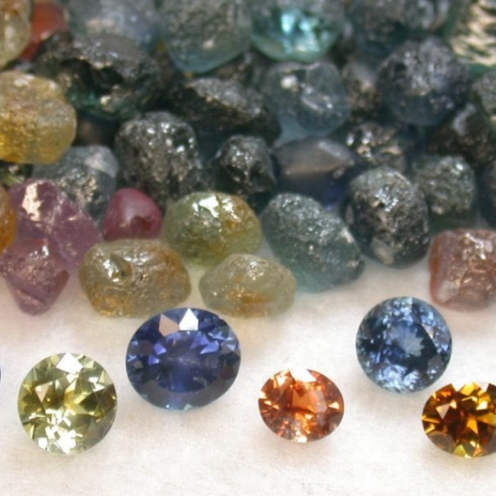 Montana rough cut sapphires